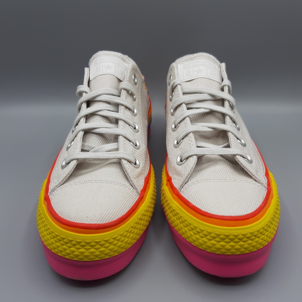 Converse All Star CTAS LIFT OX Platform Rainbow 🌈 - Picture 4 of 7